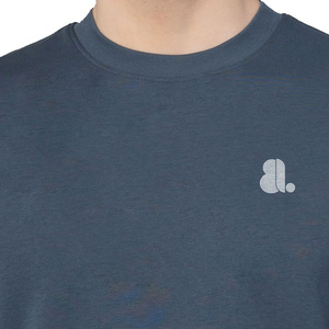 เสื้อยืดผู้ชายสไตล์สตรีทแวร์ ผ้าฝ้ายผสมใยไผ่ สีพื้น ทรงโอเวอร์ไซส์ หนานุ่ม สไตล์วินเทจ ไซส์ใหญ่ ระบายอากาศได้ดี - Product Image 5