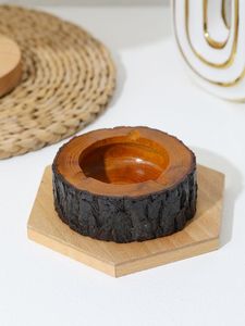 Cenicero de madera decorativo hecho a mano para uso en el hogar y la Oficina al aire libre pulido por S.A. y Sons Exports para fumar cigarros - Product Image 5