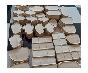 จานไม้ไผ่ไม้สำหรับเด็กจานอาหารไม้สำหรับ99GD อาหารธรรมชาติเป็นมิตรกับสิ่งแวดล้อม - Product Image 3