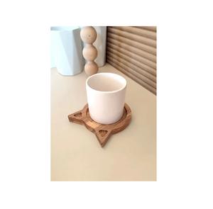 Juego de 6 posavasos rústicos de madera tallada para gatos, pieza de diseño para gatos, superventas - Product Image 4