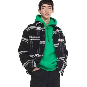 เสื้อฮู้ดดี้แบบไม่มีเชือกผูก ปรับแต่งได้ ผ้าฝ้าย/ผ้าขนแกะไผ่ กันลม แฟชั่นใหม่ แบรนด์เปล่า เสื้อฮู้ดดี้ผู้ชายแบบสวมหัว - Product Image 1