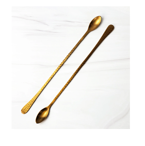 Cuchara de barra de latón Cuchara mezcladora de cóctel Cuchara de Cubiertos de la mejor calidad con diseño moderno pulido mate - Product Image 6