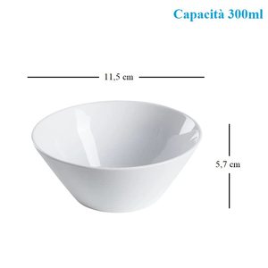 10 ciotole bianche 300ml di Yogurt in melamina Design semplice elegante usa e getta per dessert e snack gelato - Product Image 2