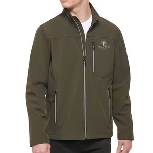Nouveau design de veste d'hiver Softshell de couleur unie pour hommes col montant respirant coupe-vent Street Wear styles de joueurs logo à l'avant - Product Image 4