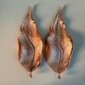 Tazón de frutas secas y bocadillos para celebración de bodas y fiestas en Metal Aluminio Juego de 2 hechos a mano con acabado de cobre - Product Image 5