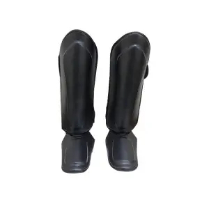 Hecho a medida MMA Boxeo Muay Thai Shin Instep Guard Diseño clásico Elástico PU Protección Entrenamiento Espinilleras Función de compresión - Product Image 2