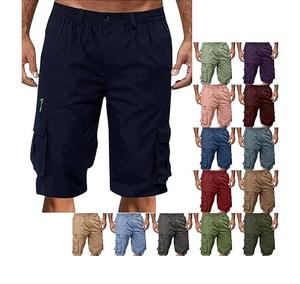 Venta directa de fábrica, pantalones cortos Cargo para hombre, gimnasio, entrenamiento, ropa de calle, pantalones al aire libre, pantalones cortos Cargo transpirables hasta la rodilla, MOQ bajo - Product Image 1