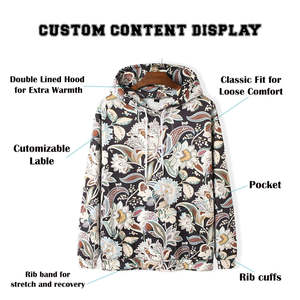 Sudadera con Capucha para Hombre, Diseño Sublimado, Secado Rápido, Tejido Suave, Ajuste Atlético, 100% Poliéster, Ropa Deportiva, OEM/ODM Disponible - Product Image 5