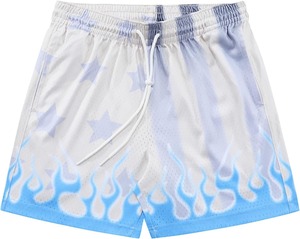 กางเกงขาสั้นตาข่ายสำหรับผู้ชายออกแบบได้ตามต้องการเสื้อผ้าแนวสตรีทสำหรับเล่นยิมแห้งเร็วระบายอากาศได้ดีพิมพ์ลายกราฟิก - Product Image 4