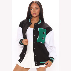Veste universitaire en laine polaire personnalisée pour adultes et jeunes Veste de baseball Letterman Impression de logo personnalisée respirante pour l'hiver - Product Image 1