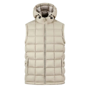 Gilet matelassé pour homme avec logo personnalisé sur le devant |   Vêtement décontracté sans manches à col montant, imperméable et respirant, de haute qualité, pour l'automne et l'hiver - Product Image 4