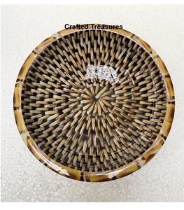 Eco Friendly Customized Wooden Salad <b>Bowl</b> with <b>Enamel</b> Prints Lead Free Party Use Kitchen Homeware Wholesale Price - Product Image 6