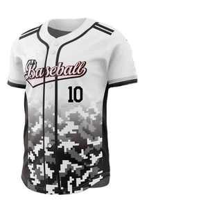 Camiseta de béisbol con estampado de sublimación completa personalizada OEM, ropa deportiva cómoda y de secado rápido para hombres, uniforme de camiseta de béisbol personalizado - Product Image 5