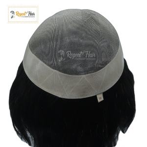 วิกผมเรมี่โมโนสำหรับผู้ชายผมปลอมแบบมัดมือเป็นลอนธรรมชาติแบบตรงขนาดใหญ่ผมรีเจ้นท์อินเดียใหม่ล่าสุด - Product Image 5