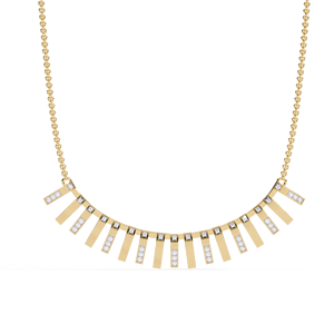 สร้อยคอประดับเพชรทรงกลม10K 14K 18K ปรับแต่งได้สำหรับผู้หญิง IGI สีทองเหลืองสำหรับผู้หญิงได้รับการรับรองสไตล์โรแมนติก - Product Image 5