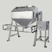 Mélangeur automatique à double cône en acier doux, taille personnalisée, pour poudres chimiques, avec moteur de mélange et capacités de broyage, pompe 200L