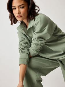 Sudadera de Forro Polar para Mujer, Diseño Moderno, Estilo Urbano, Ecológica, Transpirable, de Secado Rápido, Color Sólido, Logotipo Personalizado, Mangas Largas - Product Image 3