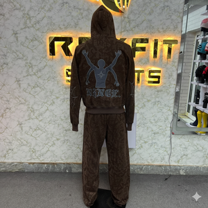 Survêtement à fermeture éclair meilleur fabricant à bas prix pour hommes Style unique Nouveau design Survêtements pour hommes - Product Image 2