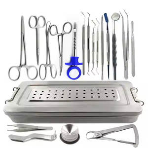 Kit de implantes dentales de acero inoxidable de 19 piezas de alta calidad para cirugía oral nuevo con caja Manual MOL estándar de seguridad - Product Image 2