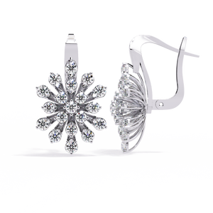 ต่างหูทองคำ 18K ประดับเพชรแล็บโกรว์ คุณภาพพรีเมียม - Product Image 2