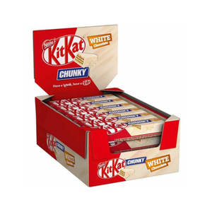 Wholesale Bulk Buy KIT KAT CHUNKY <b>White</b> 40g 4 <b>Finger</b> Flow Wrap Solid Milk <b>Chocolate</b> Snack Free Shipping - Product Image 6