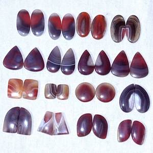 100% pares de ágata Bostwana roja Natural, cabujón en forma de piedras preciosas de alta calidad para la fabricación de joyas, mayorista de piedras preciosas sueltas - Product Image 6