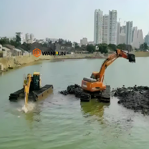 Mini escavatori escavatore anfibio con galleggianti pontoni e Spuds per palude palude fiume draga di scavo - Product Image 3