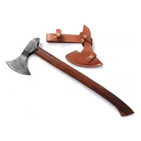 Hache en acier de Damas, style viking traditionnel, pour le camping, la chasse et le bushcraft, hache en acier de Damas artisanale