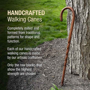 Canne de marche en bois à forte demande pour hommes et femmes Canne en bois monobloc Bâton de marche de 36 pouces pour hommes et femmes Canne en bois ergonomique - Product Image 6