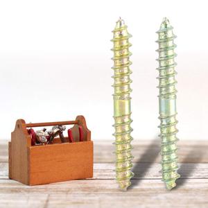 Goujons bois à métal en acier au carbone Fixation de meubles à double extrémité Vis autotaraudeuses Goujon à filetage en bois - Product Image 5