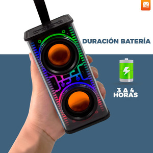 Portable Bluetooth FM <b>Radio</b> Speaker with LED Light, USB Rechargeable - Assorted Colors - Product Image 4