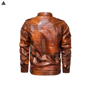 Veste en cuir pour homme, manches longues, logo personnalisé, dernier design, prix avantageux, disponible pour un usage décontracté. - Product Image 2