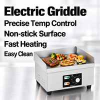Plaque de cuisson électrique commerciale 110V 220V double tension, gril plat de table en acier inoxydable, Teppanyaki, pour restaurant de burgers