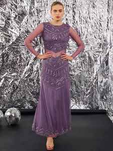 Fabricantes de ropa Mujeres o-Cuello Cintura Maxi Longitud Personalizado simétrico Vestido de fiesta vestido de diseñador - Product Image 5