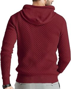 Sudaderas con capucha informales de invierno para hombre, Color sólido, 100% algodón, ajuste Regular, secado rápido, transpirable, ropa de moda ecológica - Product Image 1