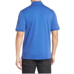 Camisas Polo ajustadas para hombre 95% algodón 5% Spandex tejido de punto cuello alto manga corta logotipo personalizado precio de fabricación - Product Image 2