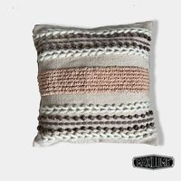 Coussin décoratif bohème 100% coton biologique doux, imprimé à la main et brodé, en tissu africain, pour la maison et l'extérieur, vente en gros
