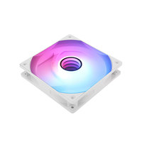 Boîtier PC ARGB Infinity Design 12 cm pour Thermalright TL-C12W-S V3, lot de trois ventilateurs PC à roulement fluide noir et blanc 4 broches pour Thermalright
