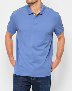 เสื้อโปโลสำหรับผู้ชายสไตล์ไม่ซ้ำใครเสื้อกอล์ฟปักลายสีพื้นเสื้อโปโล - Product Image 1