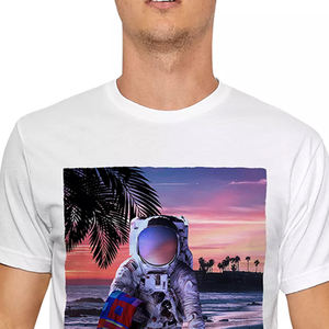 เสื้อยืดผ้าฝ้าย100% สำหรับผู้ชายลายพื้นพร้อมโลโก้ที่กำหนดเองสำหรับผู้ใหญ่ - Product Image 6