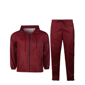 Ensemble de sweat à capuche coupe-vent léger et confortable pour temps frais Ensemble de sweat à capuche coupe-vent à fermeture éclair complète avec coupe confortable - Product Image 1