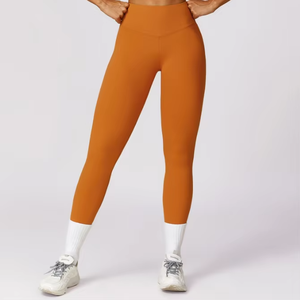 Leggings personnalisés de haute qualité en élasthanne/nylon pour femmes, à séchage rapide, respirants, coupe-vent, à motif solide, personnalisés directement de l'usine - Product Image 4