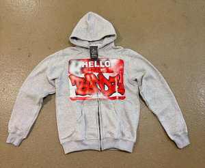 OEM Personnalisé Sunfaded Zipper French Terry Streetwear Fonctionnel Lavage à l'acide Hommes Zip Up Heavyweight Rhinestone Hoodie - Product Image 4