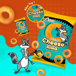 NOUVEAU Kicco Fried Hard Salty Golden Cheese Ball Casse-croûte de maïs avec du vrai fromage cheddar en poudre 14g & 60g Malaisie - Product Image 6