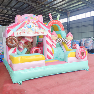 Castillo Inflable con Tobogán, Casa <span class=keywords><strong>de</strong></span> Brinco Inflable con Diseño <span class=keywords><strong>de</strong></span> Dulces, Parque Infantil Inflable para Niños - Product Image 6