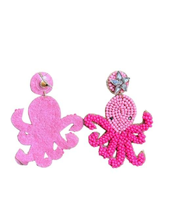 Boucles d'oreilles brodées à la main en Inde Logo du jour du match personnalisé perles de rocaille en verre mignonnes autres métiers par glowin fashion - Product Image 5