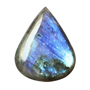 Labradorita Azul Natural de Primera Calidad, 66 Quilates, Corte Pera, Cabujón de 37x30x8 mm, Gema Suelta Grande para Joyería - Product Image 1