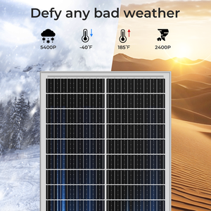 Panneau solaire monocristallin demi-cellule Rvpozwer 100W pour usage domestique, stockage d'énergie solaire, efficacité de 22%, garantie de 25 ans - Product Image 3