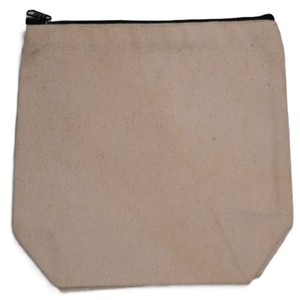 Pochette à fermeture éclair tendance en gros, logo personnalisé imprimé, coton écologique, trousse de maquillage réutilisable, sacs de rangement cadeaux, usage quotidien, faible MOQ - Product Image 1