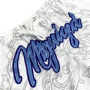 กางเกงขาสั้นบาสเก็ตบอลสำหรับผู้ชายแบบปรับแต่งได้เอวยางยืดดีไซน์แบบซับลิเมชันสไตล์สปอร์ตตาข่ายถักแบบสตรีท - Product Image 5